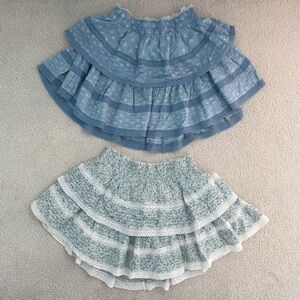 BUNDLE aerie rock n ruffle tiered mini skirts (both size small)